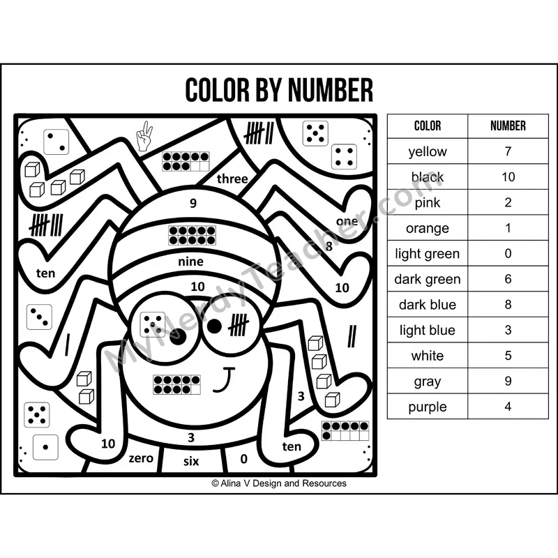 Color by Number Sense — Halloween Mystery Picture 4
