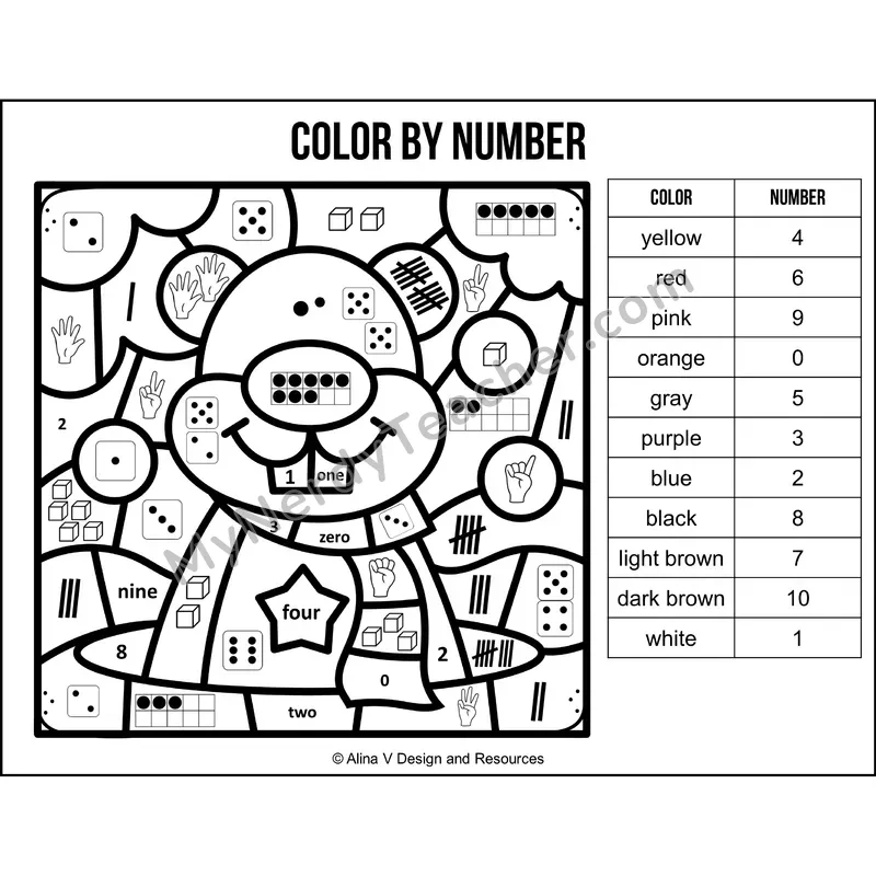 Color by Number Sense — Groundhog Day Mystery Picture 5
