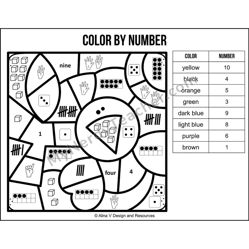 Color by Number Sense — Fall Mystery Picture 5