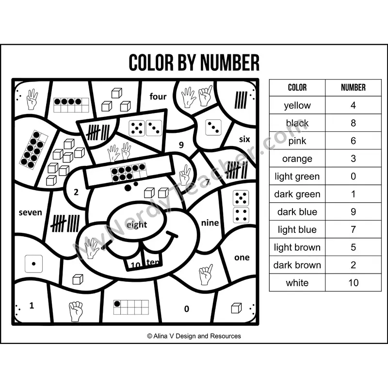 Color by Number Sense — Groundhog Day Mystery Picture 2