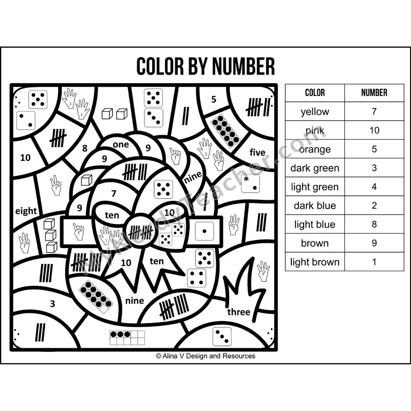 Color by Number Sense — Easter Mystery Picture 4
