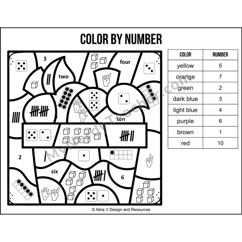 Color by Number Sense — Fall Mystery Picture 3