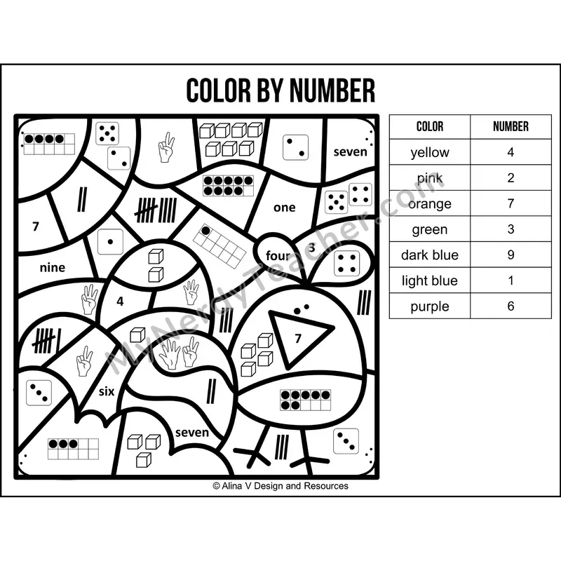 Color by Number Sense — Easter Mystery Picture 5