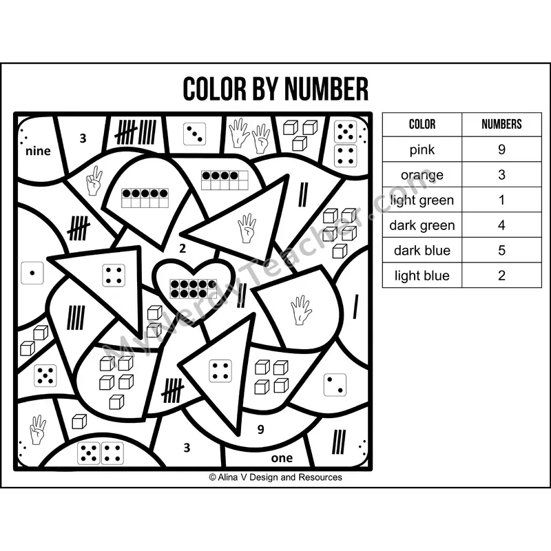 Color by Number Sense — Earth Day Mystery Picture 6
