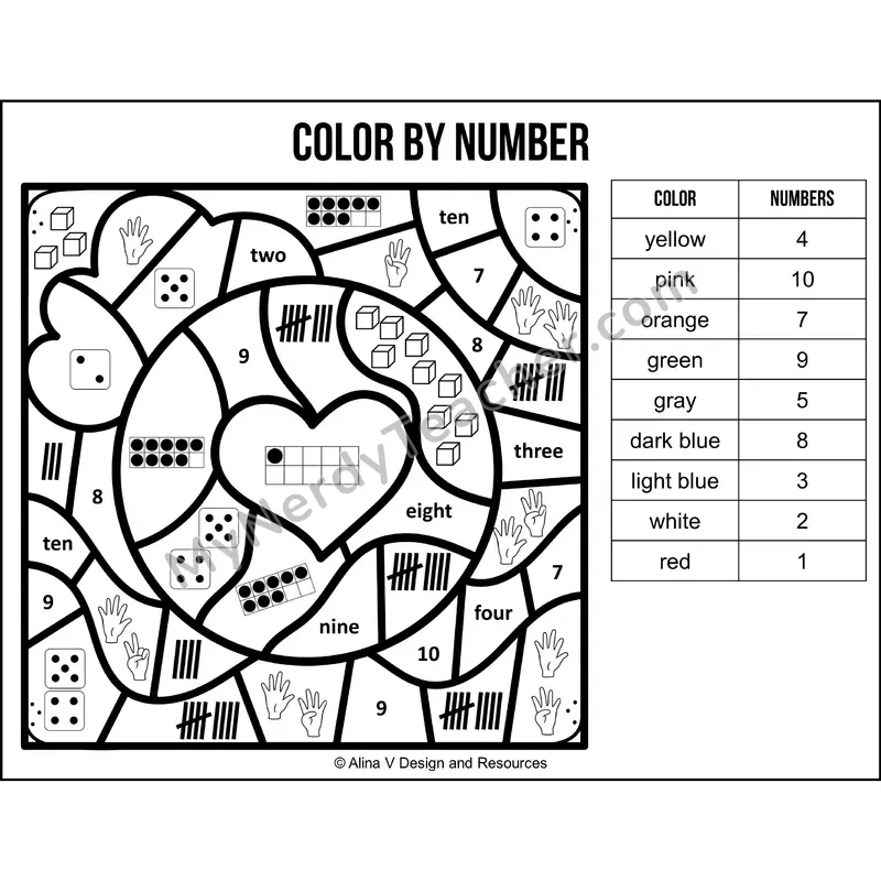Color by Number Sense — Earth Day Mystery Picture 3