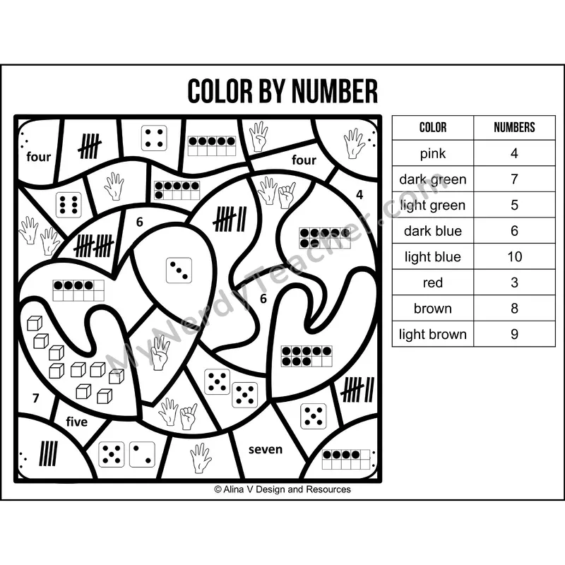 Color by Number Sense — Earth Day Mystery Picture 4