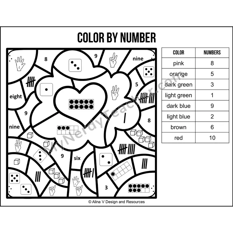 Color by Number Sense — Earth Day Mystery Picture 2