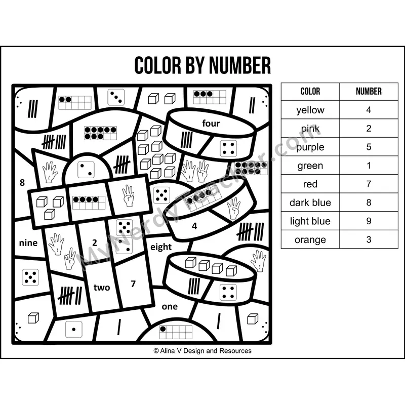 Color by Number Sense — Diwali Mystery Picture 5