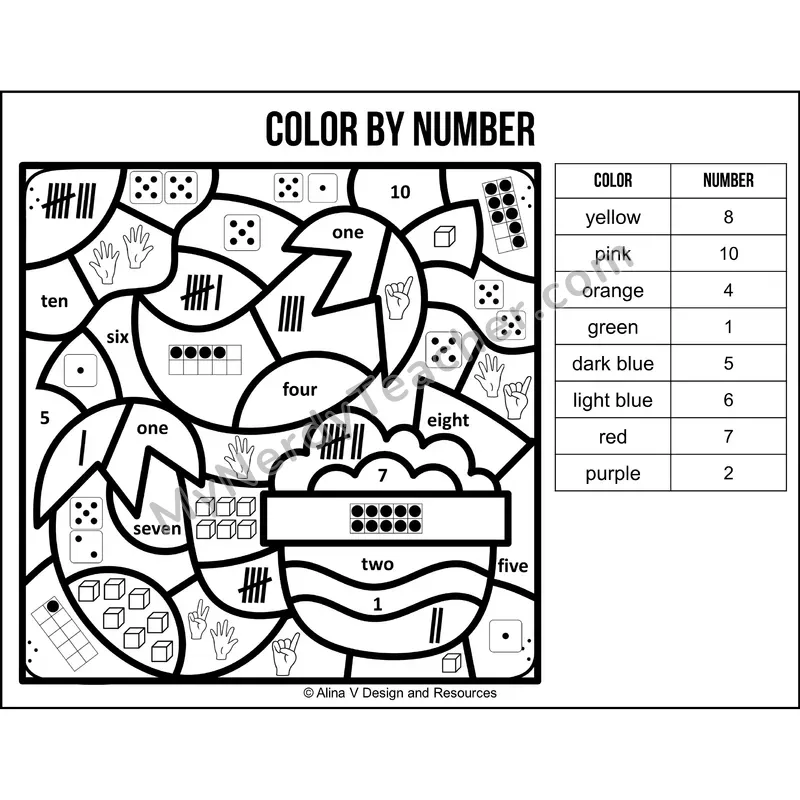Color by Number Sense — Cinco de Mayo Mystery Picture 4