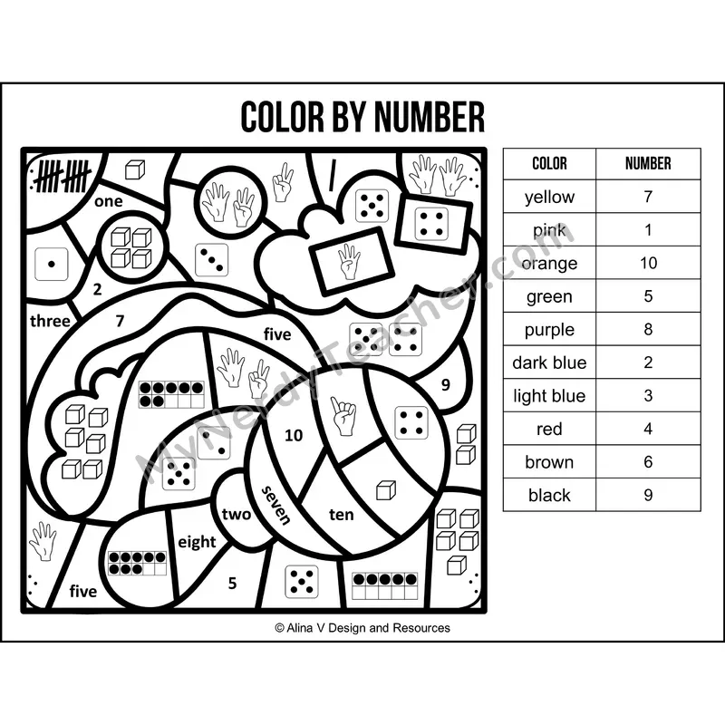 Color by Number Sense — Cinco de Mayo Mystery Picture 5