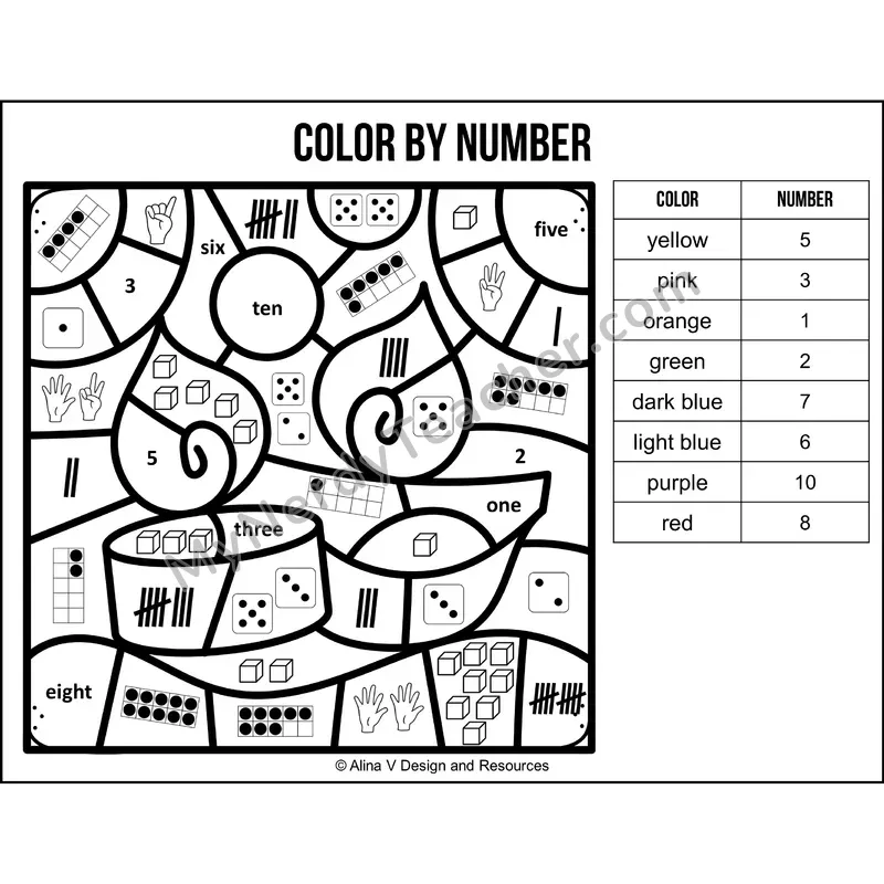 Color by Number Sense — Diwali Mystery Picture 2
