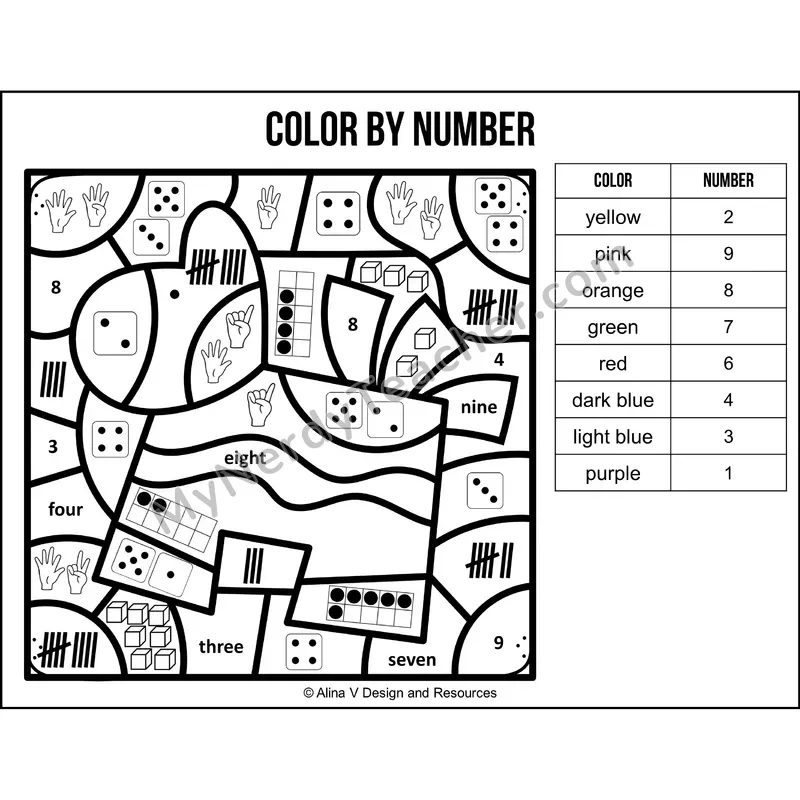 Color by Number Sense — Cinco de Mayo Mystery Picture 3