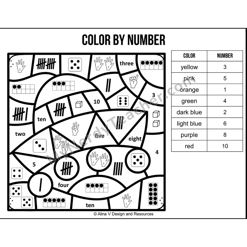 Color by Number Sense — Cinco de Mayo Mystery Picture 1