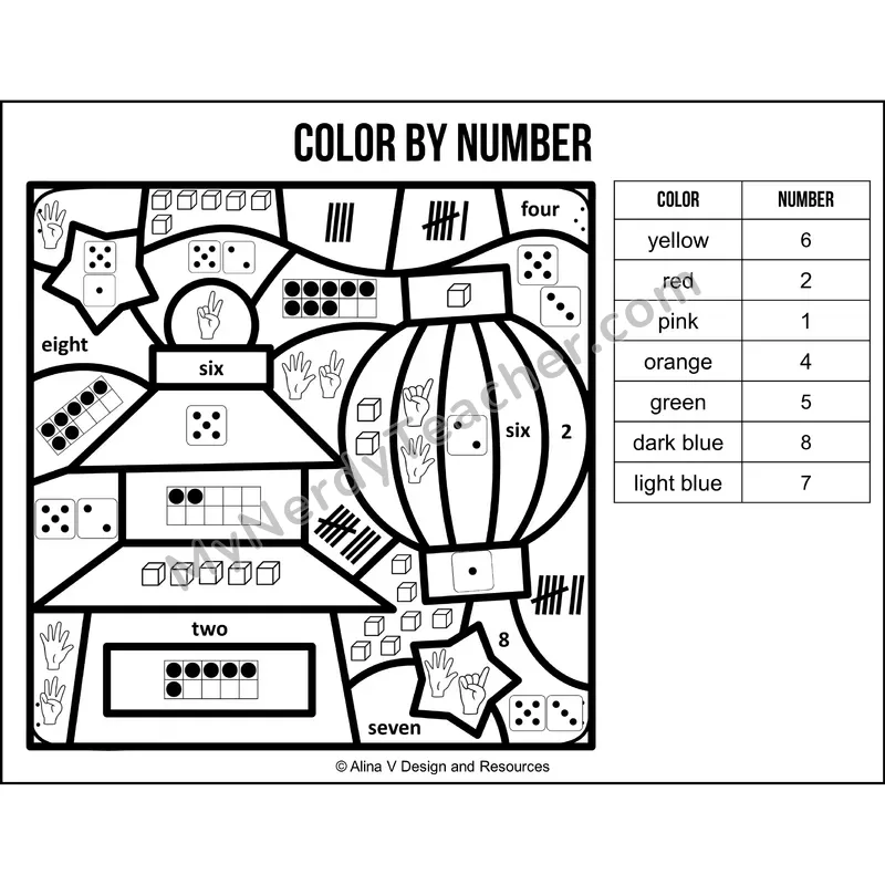 Color by Number Sense — Chinese New Year Mystery Picture 2
