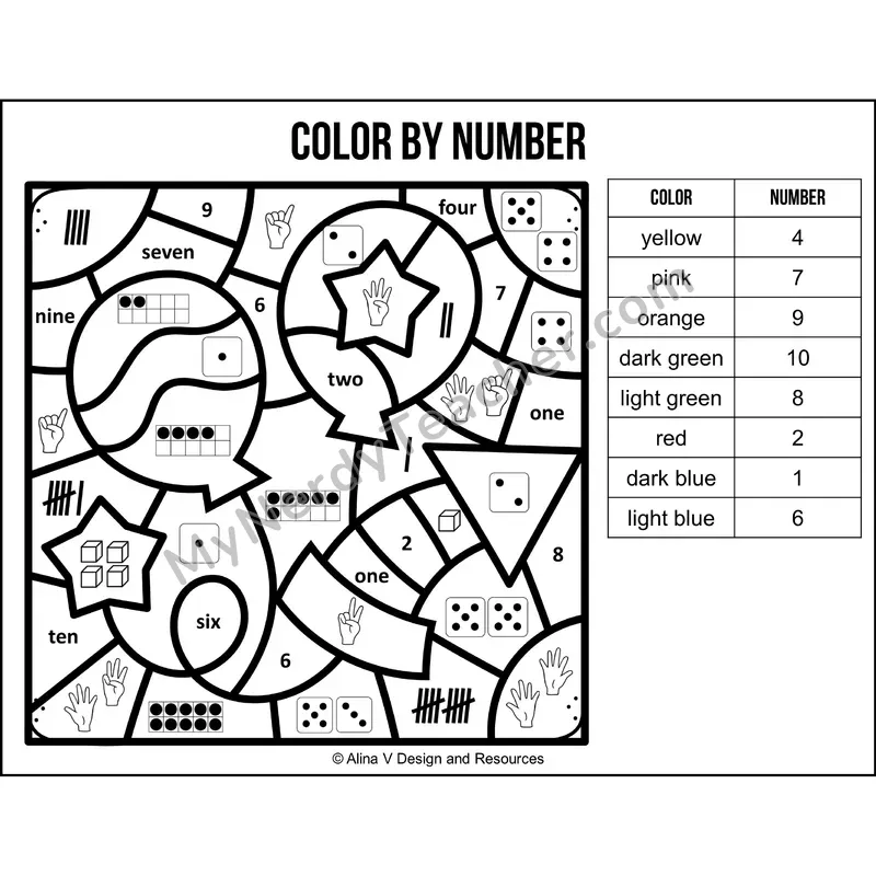 Color by Number Sense — 4th of July Mystery Picture 5