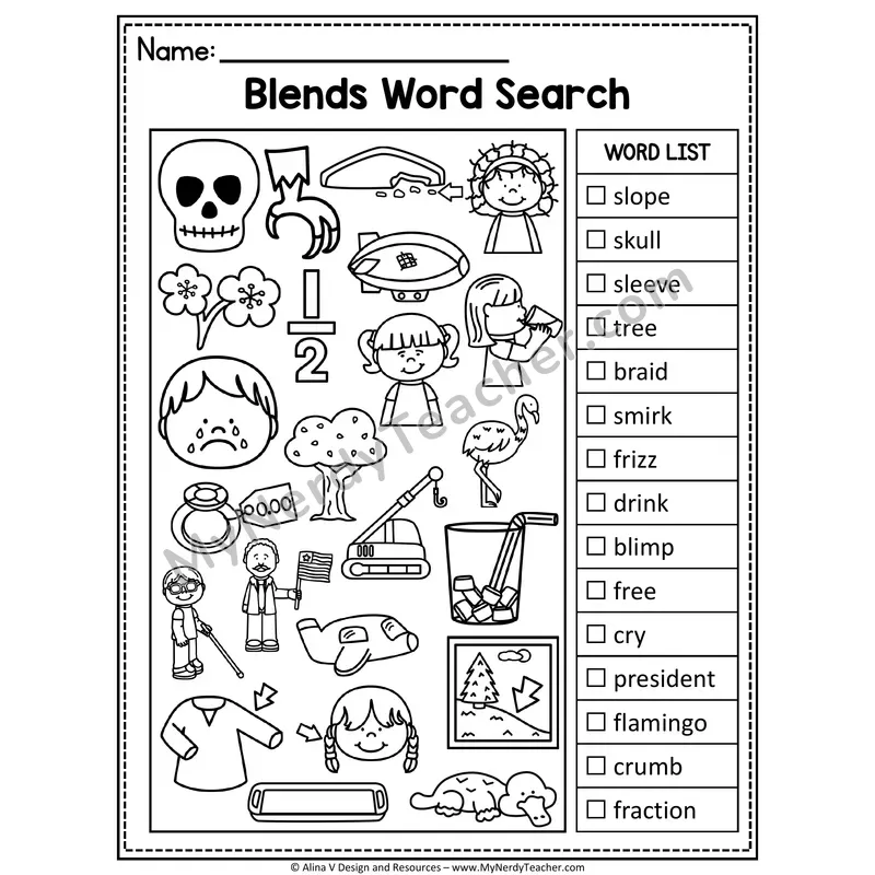 I Spy Phonics — Consonant Blends Picture Search
