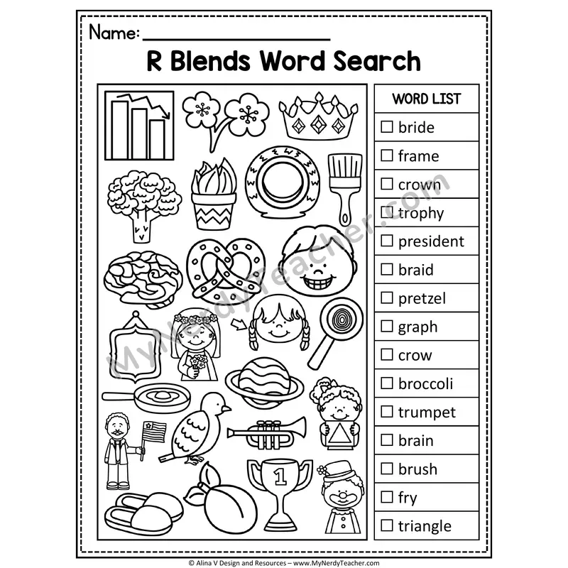 I Spy Phonics — Consonant Blends Picture Search