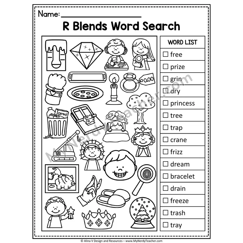 I Spy Phonics — Consonant Blends Picture Search