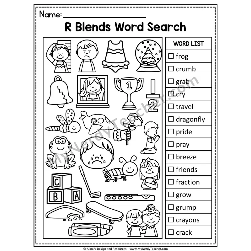 I Spy Phonics — Consonant Blends Picture Search