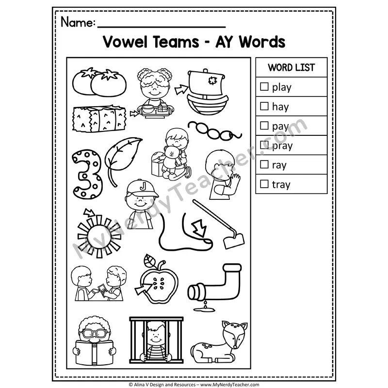 I Spy Phonics — Long Vowel Teams Picture Search