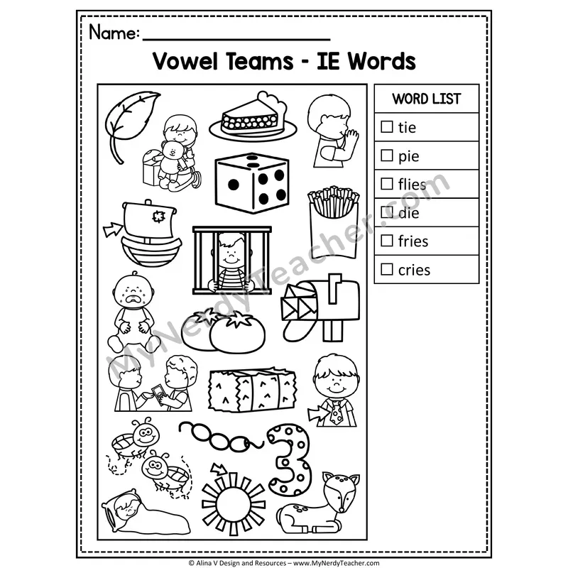 I Spy Phonics — Long Vowel Teams Picture Search