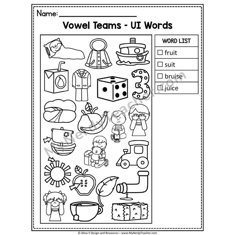 I Spy Phonics — Long Vowel Teams Picture Search