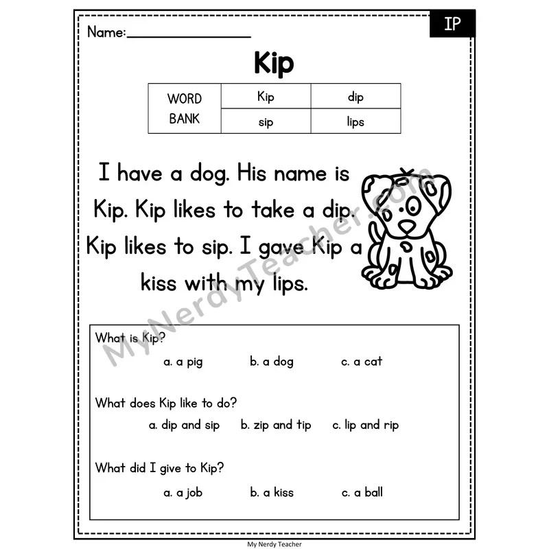 Kip — IP Reading Passage with Multiple Choice