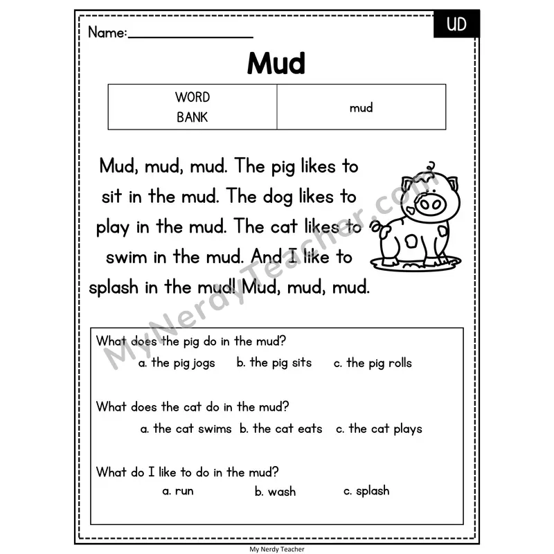 Mud — UD Reading Passage with Multiple Choice