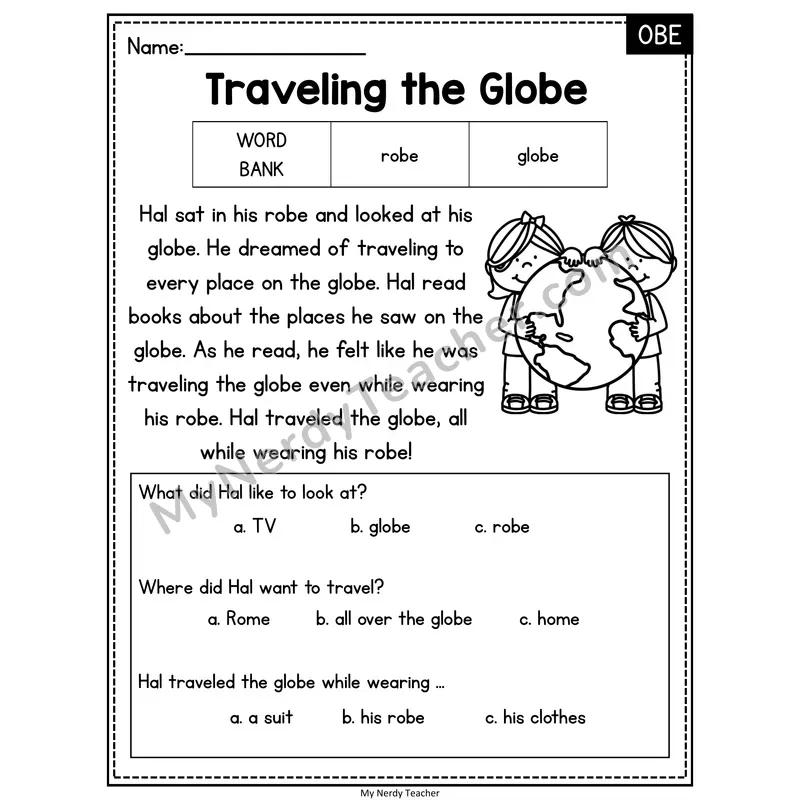 Traveling the Globe — OBE Reading Passage with Multiple Choice