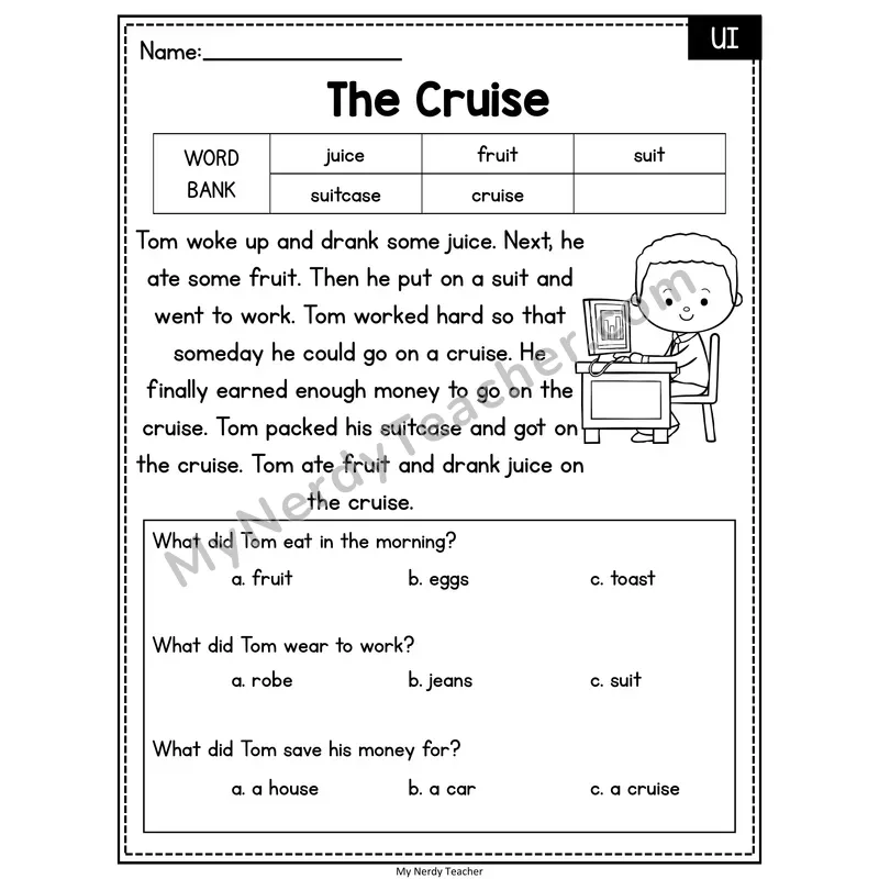 The Cruise — UI Reading Passage with Multiple Choice