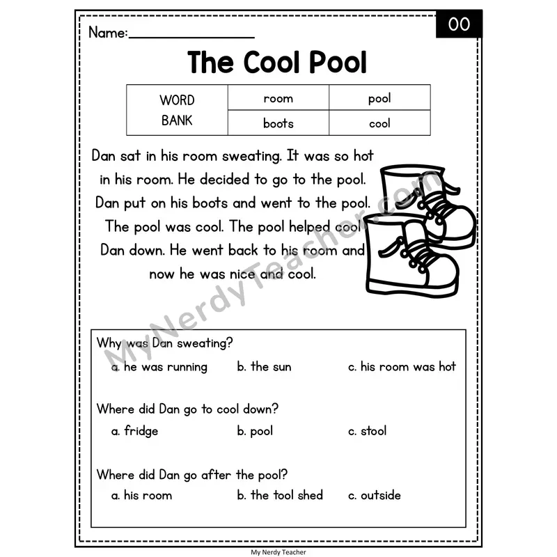 The Cool Pool — OO Reading Passage with Multiple Choice