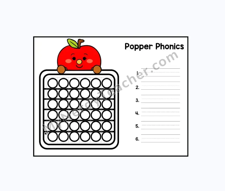 Pop It Phonics Digital Activity — Popper Word Building Google Slides