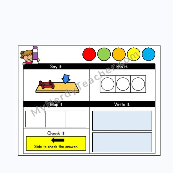Say It, Pop It, Map It — Digital Phonics Word Building Google Slides