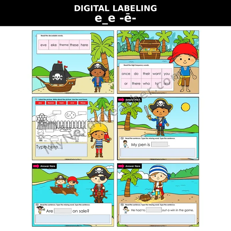e_e (Long E — Silent E) Digital Label & Write Activity