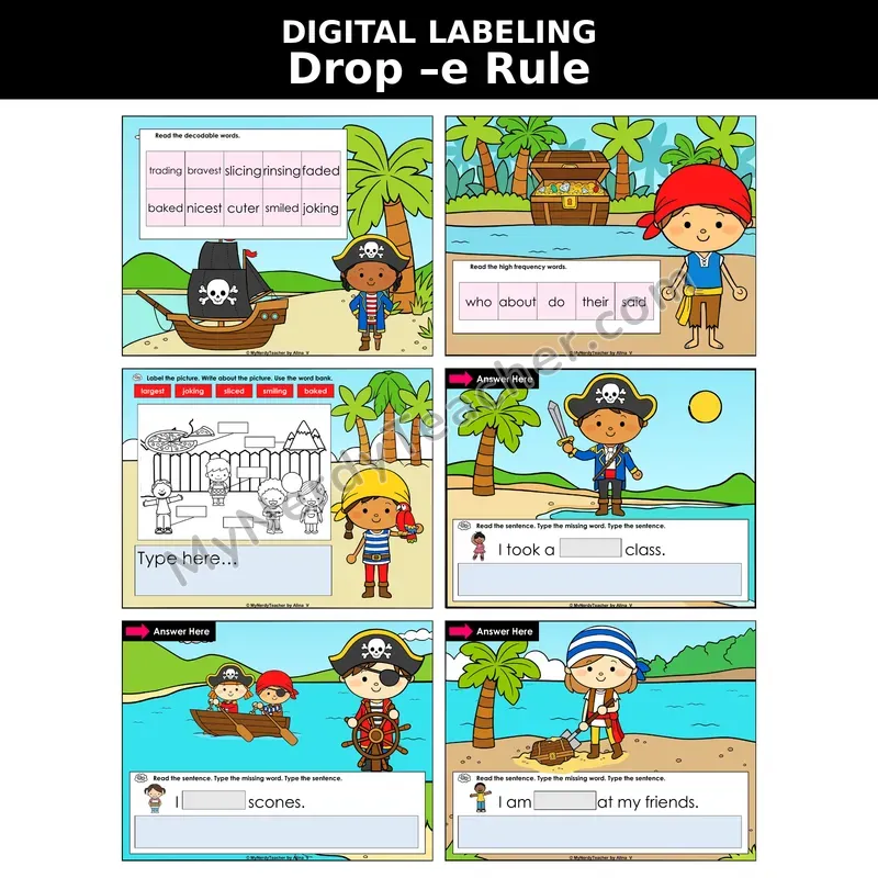 Drop -e Rule Digital Label & Write Activity