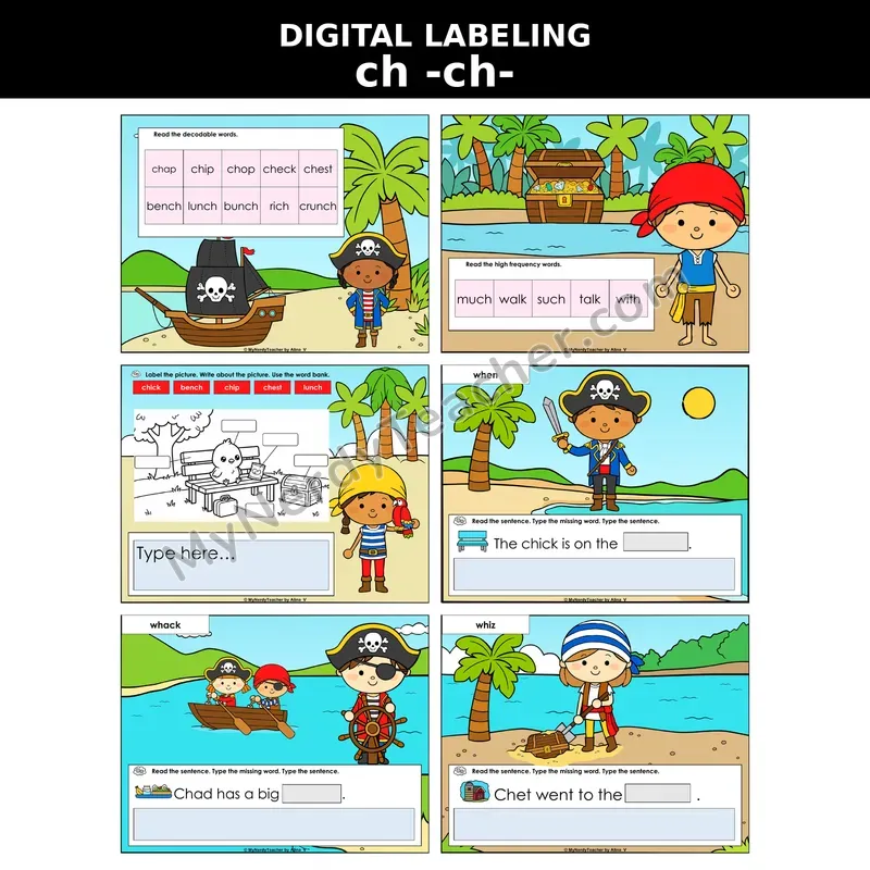 ch Digraph Digital Label & Write Activity