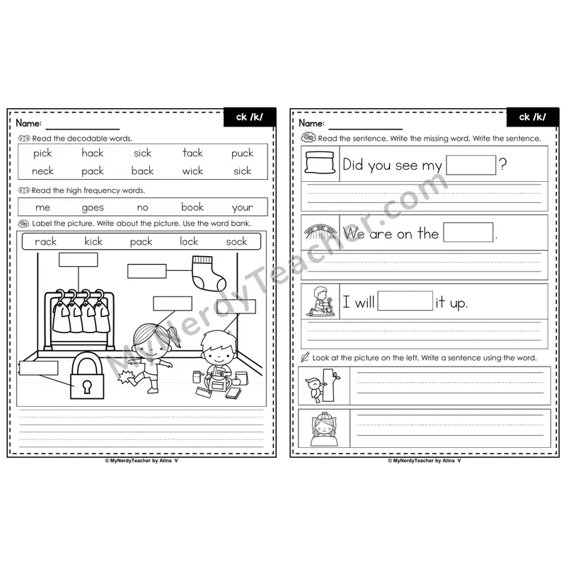 ck Digraph Editable PowerPoint Label & Write Activity