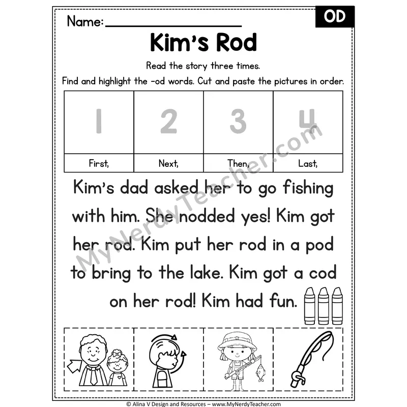 Short O CVC Decodable Reader — Kim's Rod (OD)