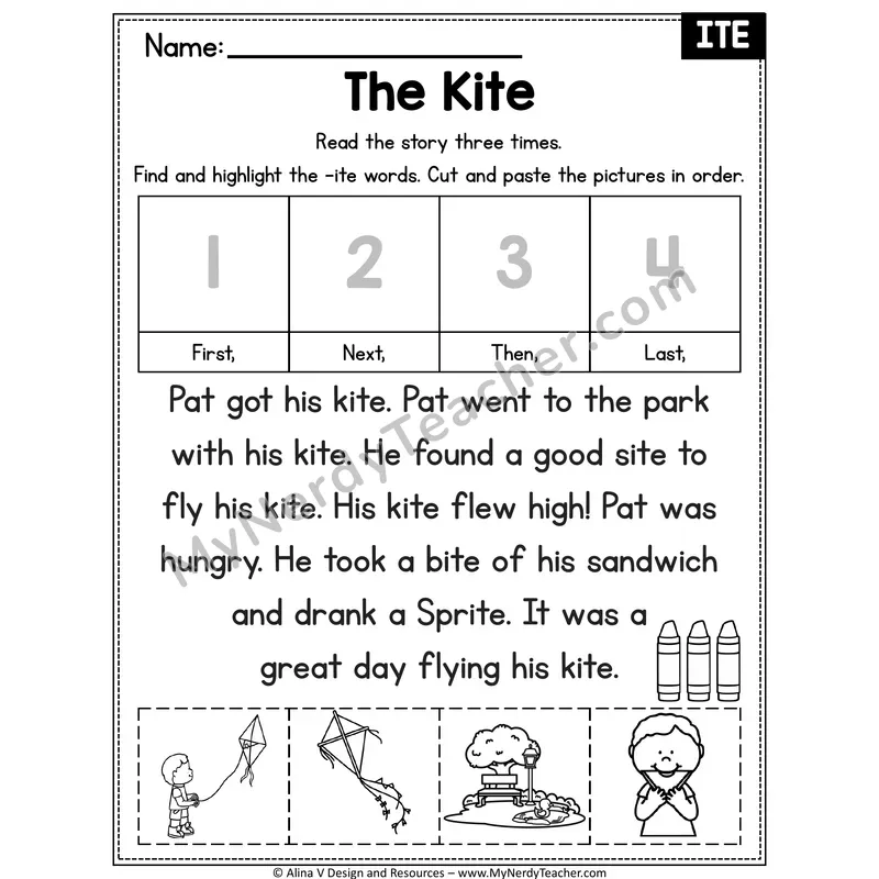 Long I VCe (i_e) Decodable Reader — The Kite (ITE)