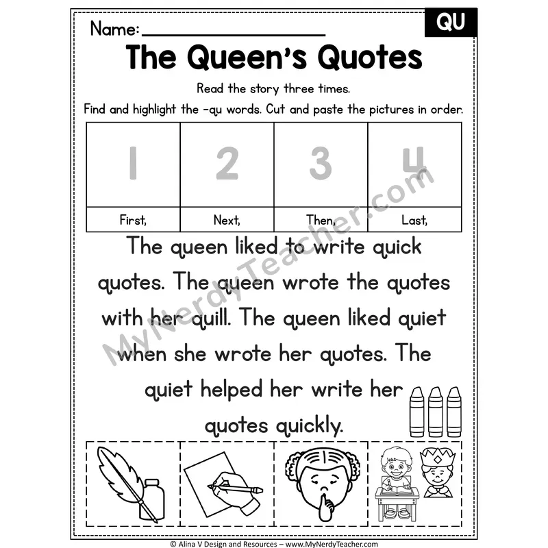 QU Decodable Reader — The Queen's Quotes