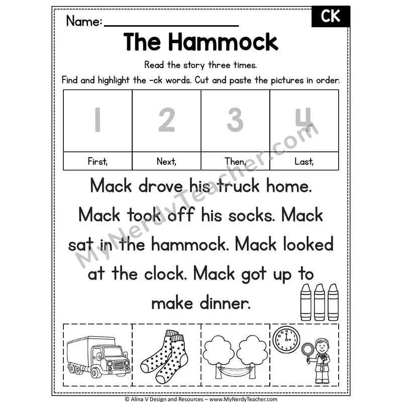 CK ending digraph Decodable Reader — The Hammock