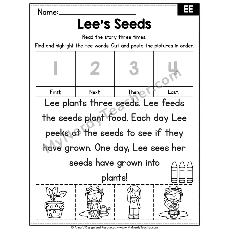 EE long E team Decodable Reader — Lee's Seeds