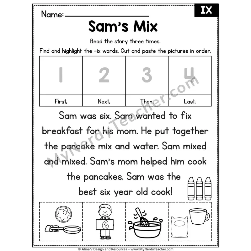 Short I CVC Editable Decodable Reader — Sam's Mix (IX)
