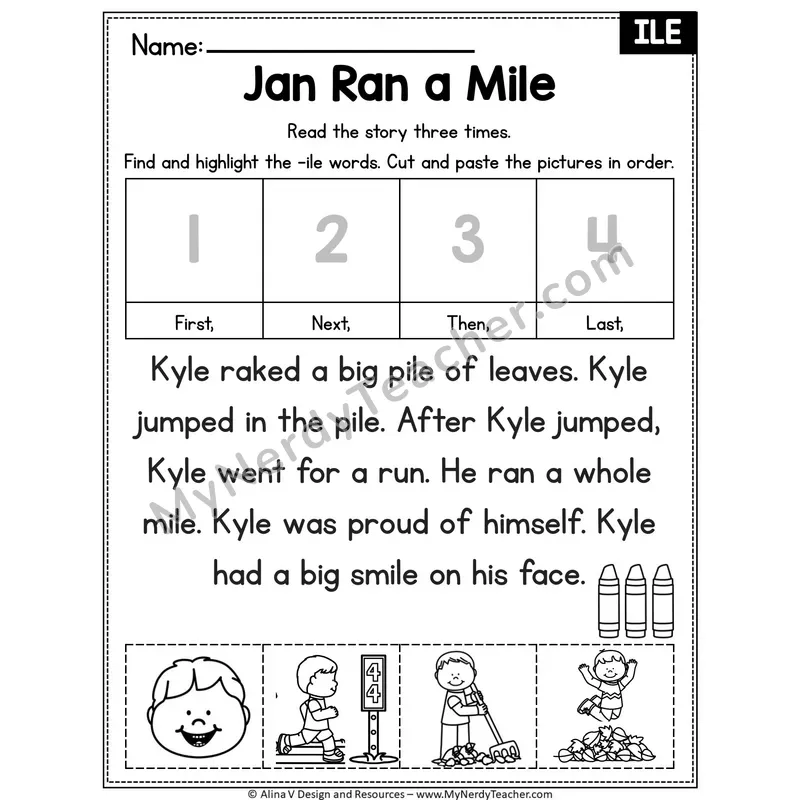 Long I VCe (i_e) Editable Decodable Reader — Jan Ran a Mile (ILE)