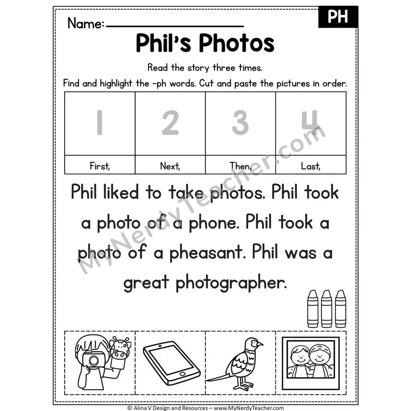 PH digraph Editable Decodable Reader — Phil's Photos