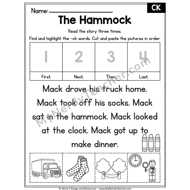CK ending digraph Editable Decodable Reader — The Hammock