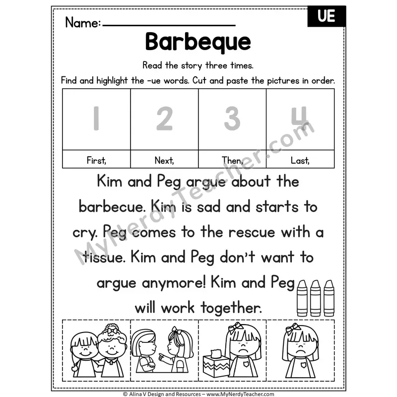 UE long U team Editable Decodable Reader — Barbeque