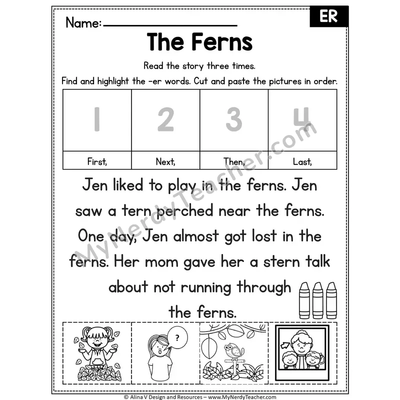 ER r-controlled Editable Decodable Reader — The Ferns