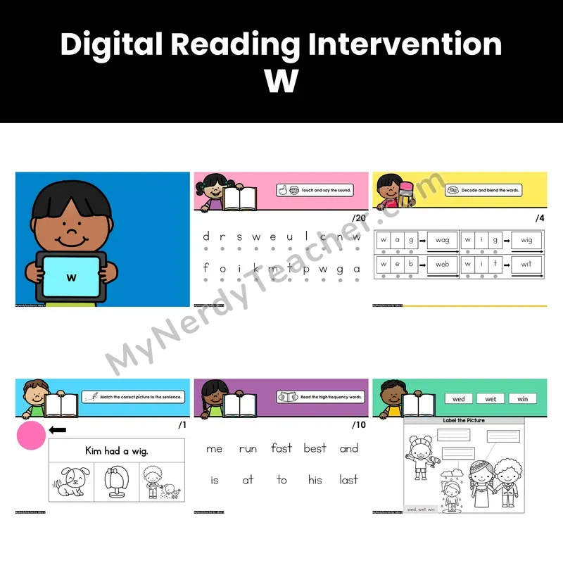 Digital Phonics Intervention — w (Preview)