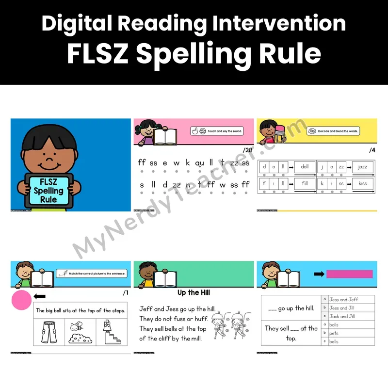 Digital Phonics Intervention — FLSZ Spelling Rule (Preview)